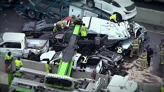 Крупное ДТП в США произошло 11 февраля 2021 года (видео). Из за чего столкнулись более 100 авто?