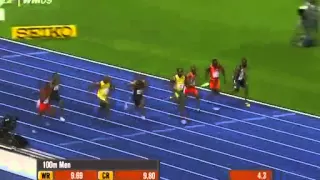 Usain Bolt 9 58 100m New World Record Berlin HQ online video cutter com