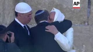 Pope Francis visits Western Wall, the holiest place where Jews can pray