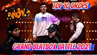 TOP 10 DROPS 😱 Solo | GRAND BEATBOX BATTLE 2021: WORLD LEAGUE | TMG REACTS