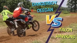 Two Stroke Battle on Gnarly Sand Track! Dangerboy VS Talon Hawkins