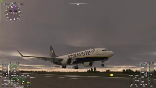 737 MAX RYANAIR BUTTER 32 FPM #swiss001landing