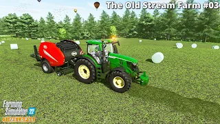 Making 63 Silage Bales. Harvesting Oat & Wheat🔸Farming Simulator 22🔸The Old Stream Farm #03🔸4K