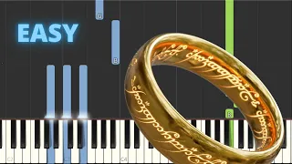 One Ring to Rule Them All - Lord of The Rings - EASY Piano Tutorial