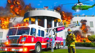 Massive Fire Burning Down The White House in GTA 5