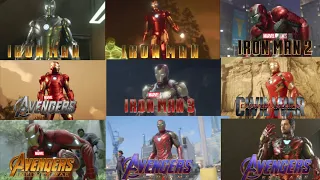 All Iron Man MCU Suits Showcase and Gameplay - Marvels Avengers Game