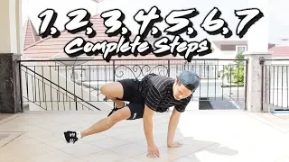 How to 1 - 7 Steps I COMPLETE Breakdance Footwork Tutorial