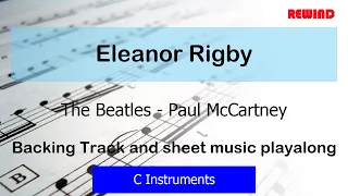 The Beatles Eleanor Rigby Flute Violin Backing Track and Sheet Music