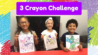 3 Crayon Challenge Drawing Jojo Siwa, Bobo, Mario, Little Mermaid & LOL Doll🖍