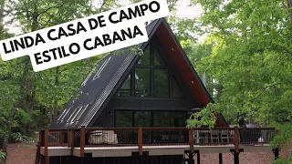 Linda Casa de Campo no estilo cabana! Casa com 3 dormitórios e deck suspenso para você se inspirar!!