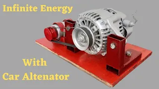 I Turn Car Alternator Make Free Energy Generator 220 Volt Homemade infinite Energy free energy ideas