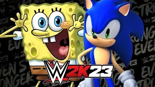 WWE 2K23: Sonic the Hedgehog vs. SpongeBob SquarePants