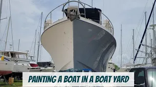 PAINTING a Boat ||  Boat Yard Haul Out || PAINTED a Trawler || Before and After || Real Boat Family