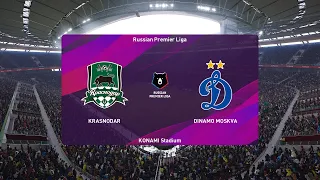 PES 2020 | Krasnodar vs Dynamo Moscow - Russian Premier Liga | 19/07/2020 | 1080p 60FPS