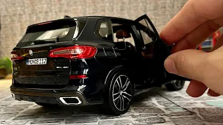 Unboxing Of Realistic Miniature BMW X5 1:18 Scale Diecast Model Car | Rare Blue Metallic Color