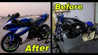 Rebuilding a Yamaha R1 in 10 Minutes