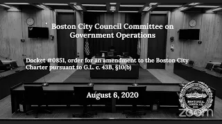 Committee on Government Operations on August 6, 2020