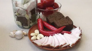 Сало в банке с чесноком. Самое вкусное сало!