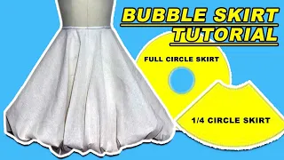 BUBBLE OR BALLOON SKIRT | 1/4 & FULL CIRCLE SKIRTS COMBINATION | PATTERN MAMING | LA MODÉLISTE