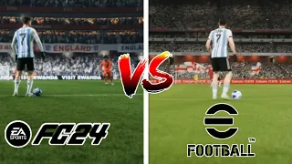 EA Sports FC 24 (FIFA 24) VS eFootball 2024 | Graphis Details Comparison | Analista De Bits