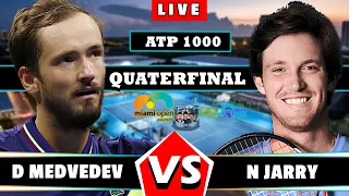 🔴LIVE: Medvedev D vs Jarry N Miami Open 2024 #quaterfinals #tennis  #wta #atp #tennis#miami#ao2