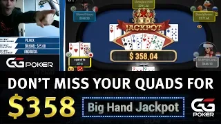 How to answer the door and still hit your quads to win the GGPoker Big Hand Jackpot