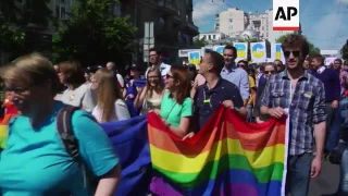 Big turn out for Gay Pride in Kiev