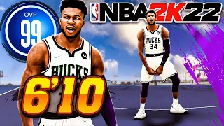 99 OVR 6'10 GIANNIS ANTETOKOUNMPO BUILD is OVERPOWERED in NBA 2K22