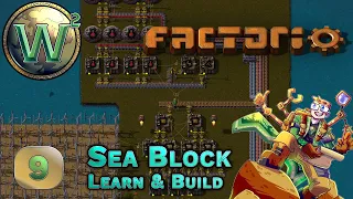 Factorio Sea Block Learn & Build - Red Science & Basic Circuit Arrays - Let's Play - Episode 9