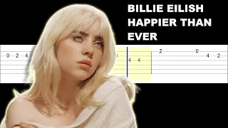 Billie Eilish - Happier Than Ever (Easy Guitar Tabs Tutorial)