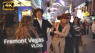 Fremont street Las Vegas | Cowgirls! Vlog [4K video]