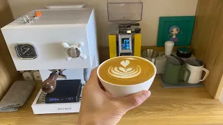 原声｜制作拿铁咖啡｜柏翠3888家用半自动咖啡机