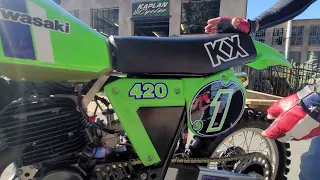 KAWASAKI KX420 BIG BORE 2 STROKE RARE MINT ORIGINAL LOW HOURS