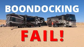 Boondocking Fail! / RVing with Friends! (Lone Rock Beach and Page AZ) (Full Time RV)