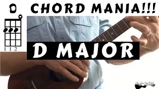 Ukulele Chord Mania “D Major” Chord EASY UKE TUTORIAL