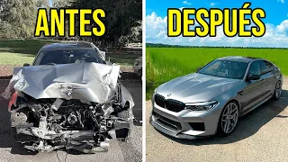 MONTAJE COMPLETO - RECONSTRUCCIÓN DE UN BMW M5 DAÑADO EN UN ACCIDENTE