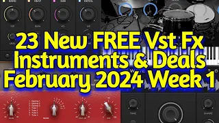 23 Best New FREE VST Plugins, Vst Instruments, Sample Packs & New Year Deals - FEBRUARY 2024 Week 1