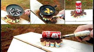Эксперимент: Яйца vs 10000 спичек. Coca-cola vs 10000 спичек