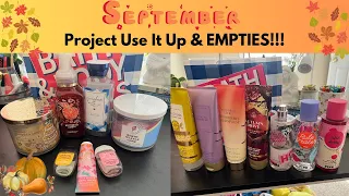 SEPTEMBER EMPTIES & PROJECT USE IT UP!