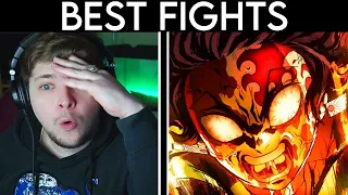 THESE FIGHTS ARE INSANE!!!! Reacting to BEST fights in Anime