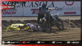 Geerts Crash | MX2 Race 1 | MXGP of Finland 2023