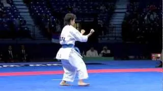 Rika Usami of Japan Individual Female Karate Kata Bronze Medal WKF Belgrade 2010 (2/2)