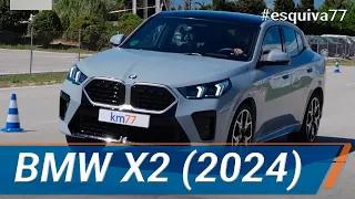 BMW X2 2024 - Maniobra de esquiva (moose test) y eslalon | km77.com