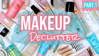 Decluttering My Makeup Collection!! Relaxing Declutter Series: Foundation, Primers, Concealers...