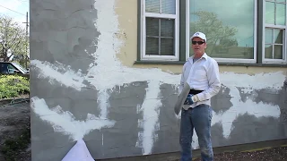 Repairing or fixing smooth stucco ugly or unsightly transitions or finishes