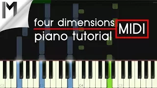 Four Dimensions - Ludovico Einaudi - ORIGINAL Piano Tutorial [MIDI/Synthesia]