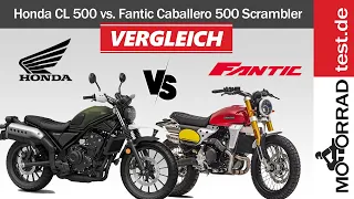 Honda CL 500 vs. Fantic Caballero 500 Scrambler | Vergleich A2 Scrambler | Japan vs. Italien