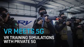 VR Training Simulations with Private 5G: HTC VIVE x V-Armed