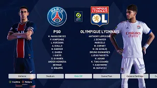 PES 2021 | PSG VS OLYMPIQUE LYONNAIS | LIGUE 1 20-21 FHD GAMEPLAY