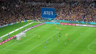 Sam Kerr goal for Matildas as seen live. Australia v England. 2023 FIFA Women's World Cup semi final